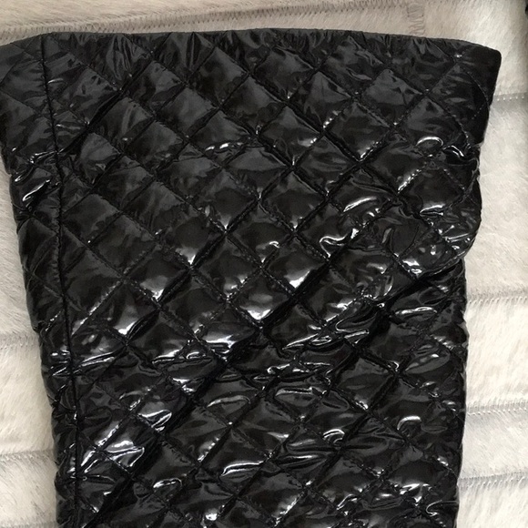 Black Quilted Over-the-Knee Stilettos Boots pointed toe Size 7 - Picture 2 of 10